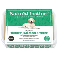 Natural Instinct Puppy Turkey, Salmon and Tripe 2x500g at Moss Lane Pet Food Supplies