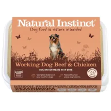 Natural Instinct Working Dog Beef and Chicken 2x500g at Moss Lane Pet Food Supplies