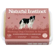 Natural Instinct Working Dog Chicken and Salmon 2x500g at Moss Lane Pet Food Supplies