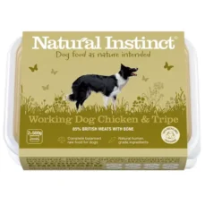 Natural Instinct Working Dog Chicken and Tripe 2x500g at Moss Lane Pet Food Supplies