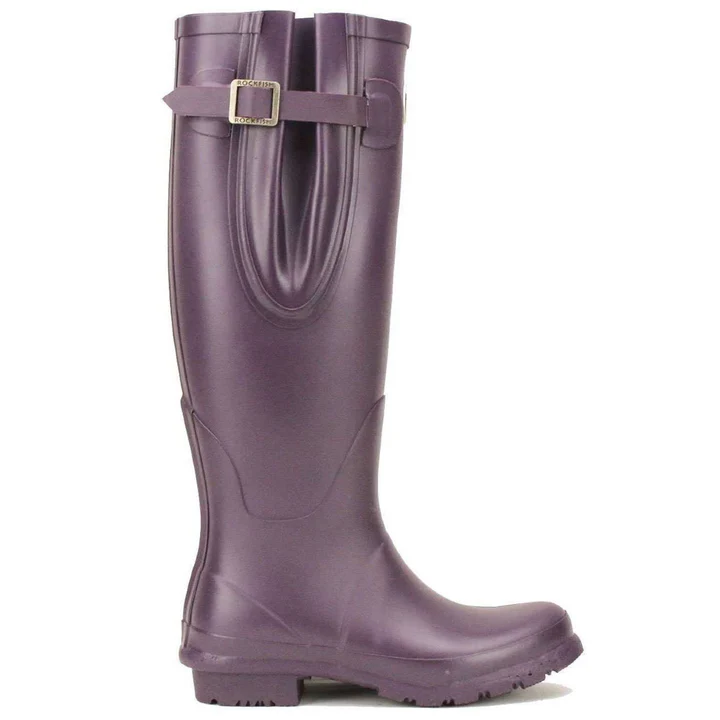 Rockfish Tall Matt Purple Grape Wellies