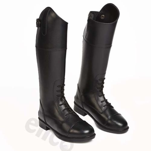 Chelico Charlotte Children’s Long Leather Riding Boots Black