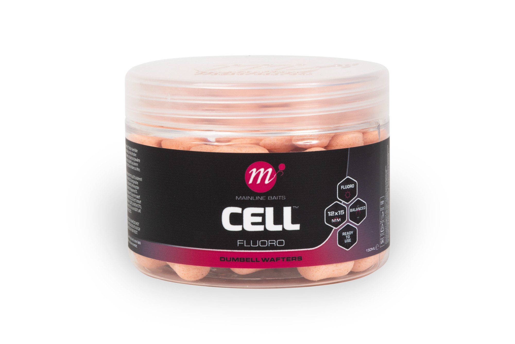 Mainline Carp - Cell Fluoro Dumbell Wafters - 12 x 15mm