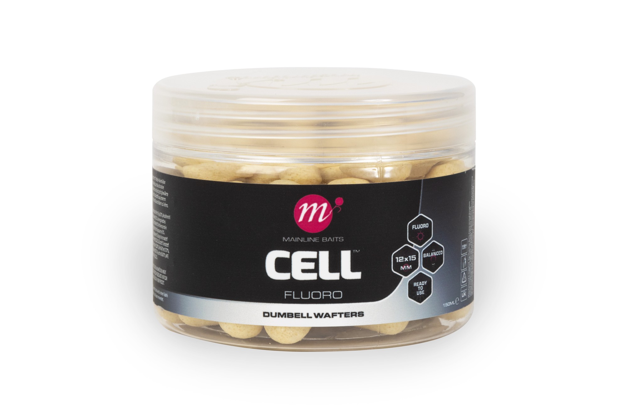 Mainline Carp - Cell Fluoro Dumbell Wafters - 12 x 15mm - Image 2
