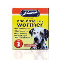 Johnsons One Dose Wormer For Large Dog Size 3