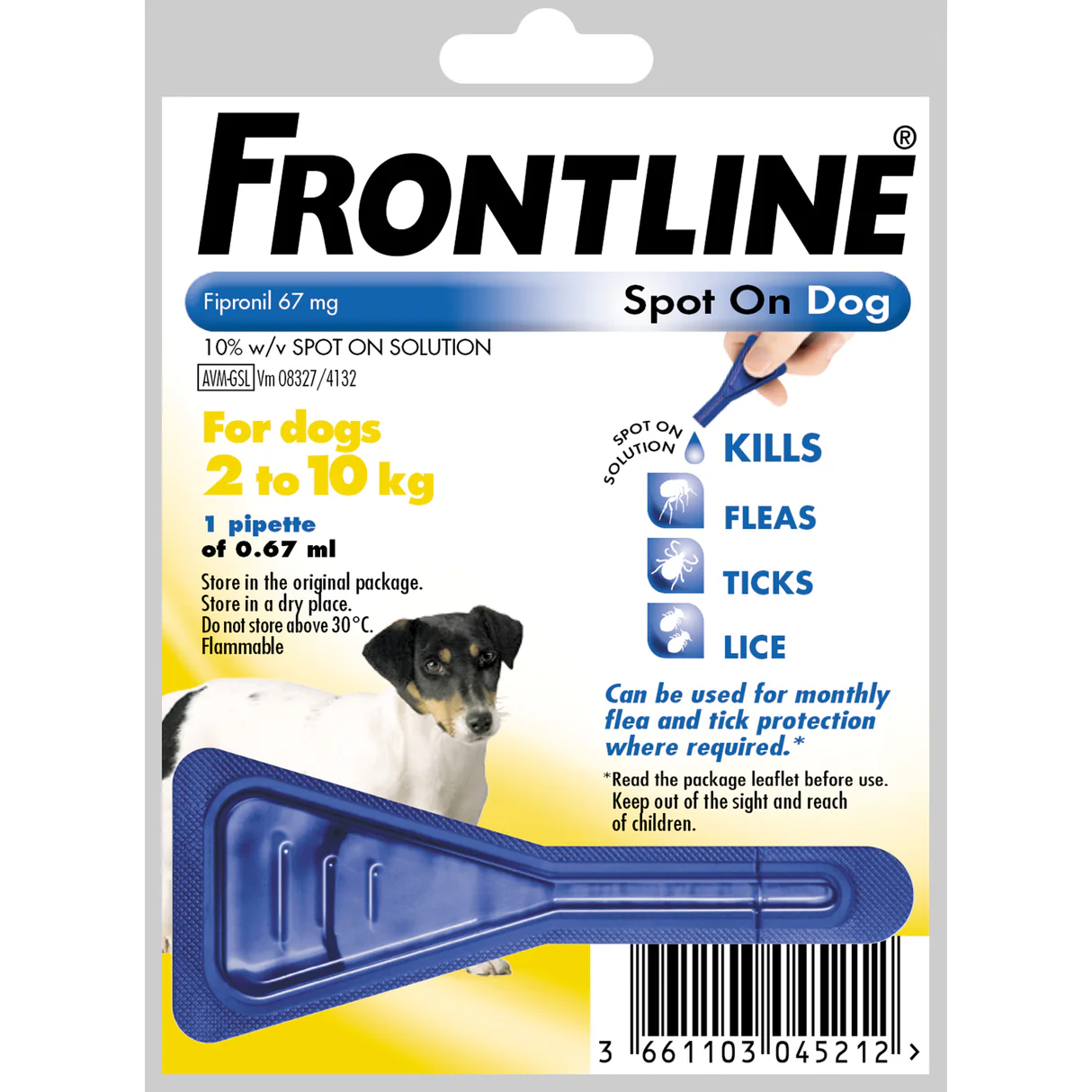 Frontline Spot On Small Dog 2-10kg Dog hygiene
